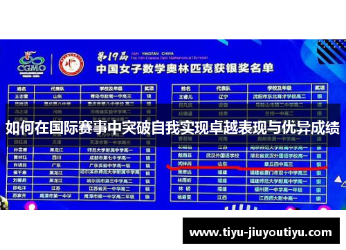 如何在国际赛事中突破自我实现卓越表现与优异成绩 如何在国际赛事中突破自我实现卓越表现与优异成绩