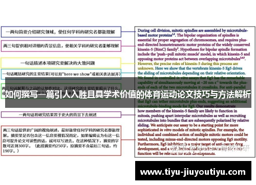 如何撰写一篇引人入胜且具学术价值的体育运动论文技巧与方法解析 如何撰写一篇引人入胜且具学术价值的体育运动论文技巧与方法解析