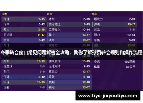 冬季转会窗口常见问题解答全攻略，助你了解球员转会规则和操作流程